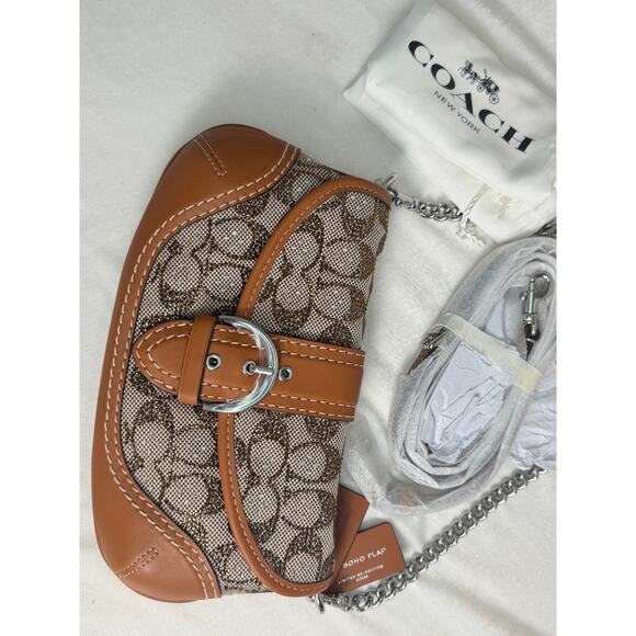 Coach Soho Bag 25 In Crystal Signature Jacquard CBJ65 NEW - Picture 7 of 11